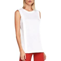 Brand New With Tags Bcbg Max Azria Womens Tunic Top Pleated Sleeveless - White Manufacturer: Bcbg Max Azria Size Origin: Us Style Type: Tunic Top Collection: Bcbg Max Azria Material: 100% Polyester Fabric Type: Polyester Summer Workwear Blouse In Elastane, Chic Tank Top For Workout, Chic Workout Tops, Versatile White Elastane Tops, Wrap Tank Top, Celebrity Fashion Outfits, Tunics Online, Spring Couture, Bcbg Max Azria