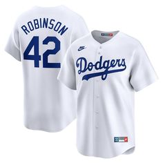 men's los angeles dodgers 42 robinson white baseball jersey