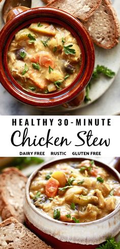 healthy 30 - minute chicken stew is an easy and delicious meal