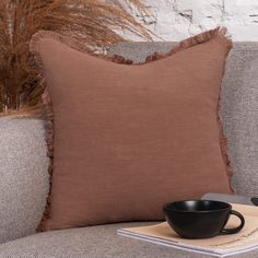 PRICES MAY VARY. 80% Ramie Linen/20% Cotton Elevate the Look, Feel and Mood of any room for a fresh start in seconds with Inspired Ivory’s natural linen pillow cover. Elegant textured pillow covers that are the epitome of luxurious craftsmanship and touch me texture Plant-Derived, Ultra Durable, soft to the touch. Each beautiful linen throw pillow cover is made with our signature blend of cotton and Ramie material for an even softer 20x20 Pillow Cover The Right Size for the right vibes. We made Sofa Bed Living Room, Suede Throw Pillows, Brown Throw Pillows, Cover For Sofa, Sofa Bed Decor, Grey Throw Pillows, Chic Pillows, Boho Cushions, Green Throw Pillows