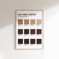 a coffee poster hanging on the wall