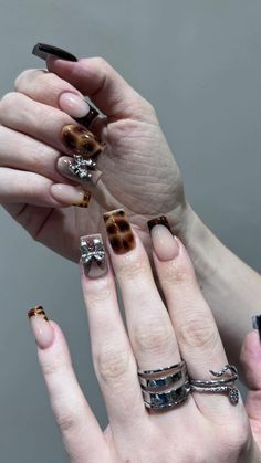 Long Korean Nails, Korean Charm Nails, Charm Nails, Japan Nail, Asian Nails, Korean Nails, Exotic Nails