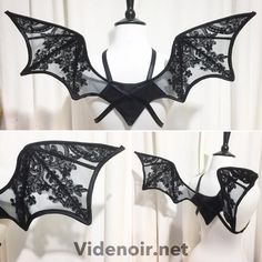 Bat accessories for spooky ghouls | perfect for Halloween! Halloween Bat, Halloween Bats, Gothic Jewelry, Goth Fashion, Bat Wings, Costume Design, Gothic Fashion, Diy Clothes, Black Lace