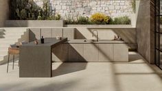 Kitchen Island Finishes, Outdoor Bar Counter, Kitchen World, Outdoor Kitchen Decor, Rooftop Design, Bohemian Interior Design, Big Kitchen, Landscape Architecture Design