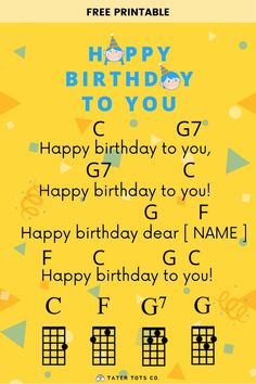 Happy Birthday to you Ukulele Songs for Kids Ukulele Songs Happy Birthday, Happy Birthday Ukelele Chords, Easy Uke Songs For Beginners, Easy Ukulele Chords Songs, Beginner Ukelele Song Chords, Ukulele Lesson For Beginners, Ukulele Songs Beginner Easy, Ukelele Chords Song, Learn Ukulele Beginner