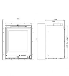 a drawing of the front and back side of a cabinet