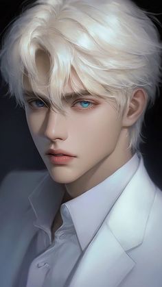 a man with blonde hair and blue eyes