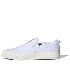 adidas Nizza RF Slip-On 'Triple White' EF1410 (SNKR/Skate/Casual/Unisex) Adidas Nizza, Sneakers Adidas, White Cloud, Cloud White, Stylish Sneakers, Vans Classic Slip On Sneaker, Adidas Men, Perfect Pair, Slip On Sneaker