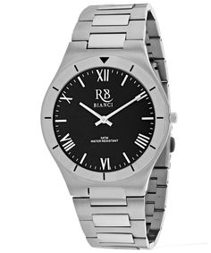 Roberto Bianci Eterno Collection Model Rb0312 Watch - Quartz Movement View 1 Hot Jewelry, Mineral Water, Bracelet Black, Black Stainless Steel, Stainless Steel Band, Black Crystals, Stainless Steel Watch, Minerals Crystals, Steel Bracelet