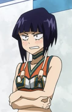 an anime character with her arms crossed