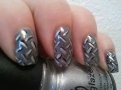 Diamond plated nails for father's day Truck Nails Designs, Country Girl Nails, Western Nails, Country Nails, Girl Nails, Nail Envy, Diamond Plate, Single Photo, Get Nails