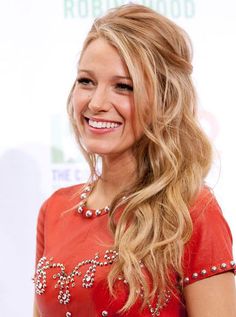 Blake Lively Hair, Half Up Curls, Glam Hair, Wedding Hair Down, Long Blonde, Half Up Hair, Long Blonde Hair