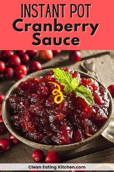 This Instant Pot Cranberry Sauce recipe is made with three simple ingredients. It's a delicious side dish that uses wholesome ingredients. Make this easy recipe for your holiday table. Save this pin for your next homemade cranberry relish recipe! Instant Pot Cranberry Sauce, Cranberry Sauce Thanksgiving, Fresh Cranberry Sauce, Best Cranberry Sauce, Easy Cranberry Sauce, Cranberry Orange Sauce, Cranberry Relish, Cranberry Sauce Recipe, Cranberry Sauce Homemade