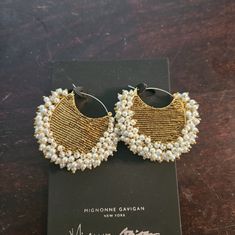 Mignonne Gavigan Gold And Pearl Earrings. Comes With Jewelry Bag. Never Worn. Can Be Dressed Up Or Down. Gorgeous! Gold And Pearl Earrings, Mignonne Gavigan, Jewelry Bag, Jewelry Bags, Pearl Earrings, Jewelry Earrings, Women Jewelry, Customer Support, Gold