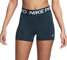 The Nike Pro Shorts are made with stretchy, sleek and supportive fabric that wicks sweat to help you stay dry and comfortable during your workout. This product is made with at least 50% recycled polyester fibers. Fit & Design: Tight fit for a body-hugging feel Medium support: feels like a snug hold to keep everything in place Mid-Rise: sits just below your natural waist (smallest part of your torso) Nike Dri-FIT technology helps you stay dry, comfortable and focused A wide, mid-rise elastic waistband feels supportive around your core Nike Gym Bottoms Sweat Resistant, Nike 4-way Stretch Training Bottoms, Nike Bottoms Medium Support For Sports, Nike Activewear For Sports Events, Nike Activewear Shorts For Sports Events, Nike Athletic Fit Sweat-resistant Bottoms, Nike Bottoms With Go-dry Medium Support, Nike Running Bottoms Moisture-wicking, Nike Compression Moisture-wicking Athletic Shorts