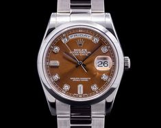 Rolex Day Date 118209 Oyster President Havana Diamond Dial RARE #Rolex #DayDate #Horology #Rolex118209 Havana