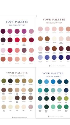 Color Analysis Autumn Deep, Deep Autumn Pink Palette, Deep Autumn Color Palette Analysis, Seasonal Colour Palettes, Pink For Deep Autumn, Cold Autumn Color Palette, Soft Autumn Deep Color Palette, Medium Contrast Color Palette, Deep Autumn Colour Palette