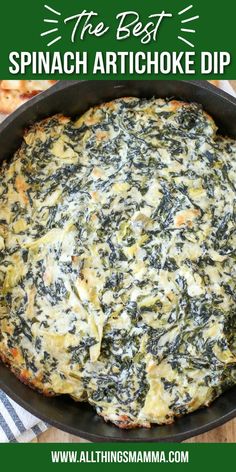 Spinach artichoke dip in a bowl Spinach Artichoke Dip Recipe Easy, Artichoke Dip Recipe Easy, The Best Spinach Artichoke Dip, Baked Spinach Dip, Spinach Artichoke Dip Easy, Vegan Spinach Artichoke Dip, Baked Dips