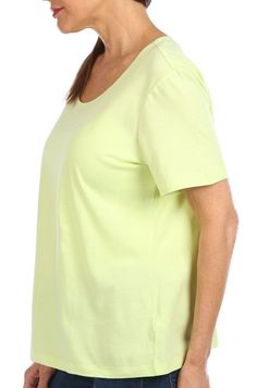 Coral Bay, Scoop Neck Tank Top, Classic Casual, Short Sleeve Top, Scoop Neckline, Short Sleeves Tops, Top Styles, Color Design, Scoop Neck