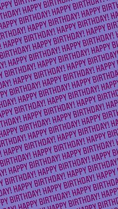 a purple background with the words happy birthday written in large, bold letters on it