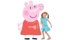 The birthday honoree will be as happy as a pig in mud when they receive a Giant Gliding Peppa Pig Balloon! This giant foil balloon is in the shape of Peppa Pig and features her smiling in her red dress and black shoes with a weighted base that allows it to stay upright. Use the Giant Gliding Peppa Pig Balloon as a decoration for your piggy party or include it in a balloon bouquet for the birthday honoree! Giant Gliding Peppa Pig Balloon product details: 36in wide x 48in tall Foil Self-sealing Reusable Includes weights and instructions Assembly required. | Uninflated Peppa Pig Birthday Giant Gliding 48" Balloon | Party City Piggy Party, Peppa Pig Balloons, Pig Balloon, Party City Balloons, Pig In Mud, Balloon Party, Peppa Pig Birthday, Pig Birthday, Balloon Bouquet