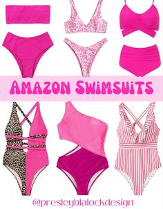 Amazon Swimsuit // One Piece Swimsuit // Pink Bikini // Pink Bathing Suit // Leopard Swimsuit // Amazon Fashion // striped swimsuit // hot pink swimsuit // summer fashion // beach day // pool day // Follow my shop @presleyblalockdesign on the @shop.LTK app to shop this post and get my exclusive app-only content! #liketkit #LTKtravel #LTKswim #amazoninfluencer #affiliatelinks Amazon Swimsuit, Leopard Swimsuit, Hot Pink Swimsuit, Pink Bathing Suit, Swimsuit Pink, Pink Bathing Suits, Pink Swimwear, High Waisted Bathing Suits, Swimsuit One Piece