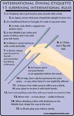 a poster with instructions on how to use chopsticks for drinking and eating food