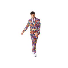 Dare to be different. Make a stylish statement with this men's OppoSuits novelty suit and its eye-catching pattern. Click on this MEN'S GUIDE to find the perfect fit and more!Dare to be different. Make a stylish statement with this men's OppoSuits novelty suit and its eye-catching pattern. Click on this MEN'S GUIDE to find the perfect fit and more!PRODUCT FEATURESIncludes: suit jacket, pants & matching tieJacket: padded shoulders, notched lapels, 2-button front, 5-pocket, long sleeves, regular-l Fitted Floral Print Blazer For Party, Multicolor Long Sleeve Suits For Spring, Fitted Multicolor Pantsuit For Workwear, Multicolor Fitted Suits For Formal Occasions, Fitted Multicolor Suits For Party, Multicolor Fitted Formal Suits, Fitted Multicolor Suits For Spring, Suit Tie, Jacket Fits