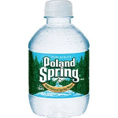 a bottle of spring water on a white background