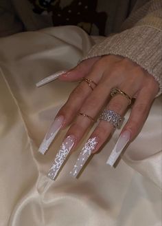 Acrylics Aesthetic, Designer Nails, Long Acrylic Nails Coffin, Acrylic Nails Coffin Pink, Unique Acrylic Nails, Christmas Nails Acrylic, Long Square Acrylic Nails