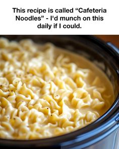 this recipe is called cafeteria noodles i'd much on this daily if i could