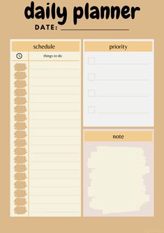 the daily planner is shown with notes and reminders