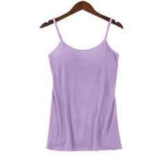 Womens Tops Corset Tops For Women Womens Cotton Camisole Adjustable Camisole With Frame Bra Stretch Undershirt Tank Top For Women M Medium Super Super Soft! Brand New With Bag. Light Purple Lilac, Lavender Color Tops For Women Stylish, Flowy Shirts, Womens Tank Tops Summer, Undershirt Tank Top, Ladies Tops Blouses, Cotton Camisole, Basic Blouses, Workout Tops For Women, Sleeveless Tops Summer