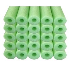 several green sponges stacked on top of each other