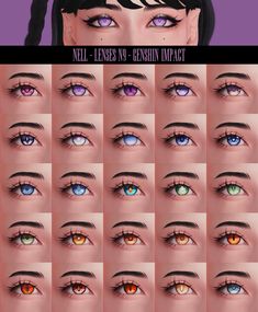 the different types of eyes are shown in this image