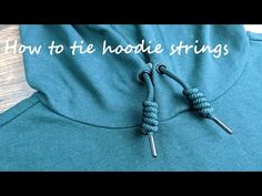 there are two crochet hooks attached to the hoodie