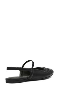 Flexible elastic straps secure a comfortable fit in these most covetable slingback flats. Slingback strap Synthetic upper and lining/rubber sole Imported Slingback Flats, Mary Jane Flats, Nordstrom Store, Black Fits, Womens Flats, Mary Janes, Nordstrom Rack, Rubber Sole, Comfort Fit