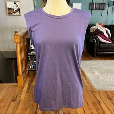 Brand New From Spain!! Massimo Dutti Unique Take On A Tshirt, Lavender Sleeveless Muscle Tee Crewneck With Slight Shoulder Pads, Tag Is In Euros! Size Small Open To Offers And Will Ship Bundles Of Multiple Items For Discounted Prices! Please Message With Questions, For Measurements Or Additional Pictures Smoke Free Home Casual Stretch Purple Tank Top, Casual Purple Stretch Tank Top, Casual Purple Cotton Tank Top, Purple Cotton Vest Top, Stretch Cotton Purple Tank Top, Purple Stretch Cotton Tank Top, Lavender Stretch Sleeveless Top, Stretchy Purple Cotton Tank Top, Lavender Sleeveless Stretch Top