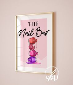 Tech Room Decor, Nail Tech Room, Nail Salon Wall Art, Nail Studio Decor, Nail Salon Names, Tech Room, Polish Poster