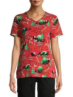 Rudolph the Red Nosed Reindeer Scrub Top. Sz Large. Brand New. | eBay The Holiday Movie, Christmas Scrub Tops, Navy Blue Scrubs, Christmas Scrubs, Pink Scrubs, Womens Scrub Tops, Rudolph Christmas, Rudolph The Red Nosed Reindeer, Black Scrubs