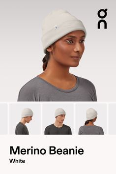 The lightweight, temperature-regulating Beanie for gentle protection and casual comfort. Premium merino wool elevates this wardrobe staple | On Merino Beanie in White. Cold weather, soft-touch, temperature balancing Active Life. Performance All Day | Wool/Merino Wool Running Hats, White Accessories, Sports Caps, Active Life, Cold Weather, Wardrobe Staples, Merino Wool, Wool, Wardrobe