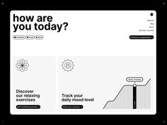 an image of a website page with the words how are you today?