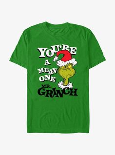 Lightweight 100% combed ring spun cottonWash cold; dry lowImportedListed in men's sizes Grinch Graphic, Dr Seuss Christmas, Grinch T Shirt, Mr Grinch, Portrait Graphic, Christmas Grinch, Funny Phrases, Graphic Tee Design, Classic Books