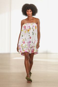 Ayla Strapless Mini Dress | Scattered Floral | Aje – Aje World Strapless Floral Dress For Garden Party, Floral Print Mini Dress With Straight Neckline For Spring, Spring Floral Print Mini Dress With Straight Neckline, Spring Off-shoulder Beachwear Dress, Feminine Mini Dress With Floral Print And Straight Neckline, Strapless Floral Print Dress For Spring, Strapless Floral Dress For Spring, Chic Strapless Printed Dresses, Feminine Floral Print Strapless Spring Dress