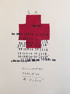 a piece of paper with writing on it and numbers in the middle that are red