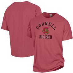 The Men's ComfortWash Red Cornell Big Red Garment Dyed T-shirt is the perfect way to show your support for the Cornell Big Red. Made from soft cotton, this T-shirt is comfortable to wear all day. Printed graphics feature the Cornell Big Red logo, so you can show your team spirit wherever you go. Whether you're cheering on the Big Red at a game or relaxing at home, this T-shirt is a great way to show your support. Texas State Bobcats, Clark Atlanta University, University Of Tampa, Berklee College Of Music, Louisiana Tech, Arch Logo, Logo Making, Washington State Cougars, University Of Miami