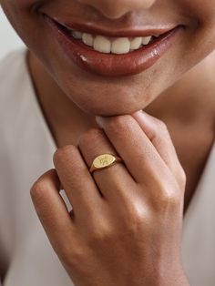 STANDARD ∙ SIGNET ∙ R I N G D E T A I L S A classic oval/circle ring with your actual handwriting   * Material: Sterling Silver, 14K Gold Filled , 14K Rose Gold Filled or 14K solid gold  (Gold Filled is made of thick 14k gold or rose gold layered on .925 sterling silver.) * Oval size: 11x7mm This ring can be customized with your actual handwriting or signature. Maximum 1-3 word on this necklace. You can send us the picture of handwriting via Etsy conversation If you have any questions, please le Gift Initial Ring Tarnish Resistant, Everyday 14k Gold Signet Ring, Stamped 14k Initial Ring As Gift, 14k Stamped Initial Ring Perfect For Gift, Circle Ring, Recycled Sterling Silver, Signet Ring, Stackable Rings, Mother's Day Gift