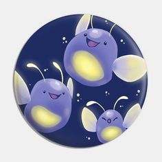 an image of three cartoon characters on a blue background with stars and bubbles in the sky