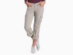 Splash™ Roll-Up Pant in Women's Pants | KÜHL Clothing Best Hiking Pants, Kuhl Pants, Straight Leg Khakis, Travel Pants, Outdoor Pants, Womens Capris, Khaki Shorts, Columbia Sportswear, Outdoor Apparel