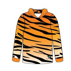 Be ferocious in our new Limited Edition Tiger kids long sleeve hooded shirt! Tiger's stripes are unique to each individual, and their stripes even carry over on to their skin! Tiger numbers are rising again, but they are not out of the woods just yet. There are currently less than 4,000 tigers left in the wild across all 6 remaining subspecies, with 3 subspecies already extinct- the Javan tiger, the Bali Tiger, and Caspian tiger. Our super soft, tee shirt weight, premium kids long sleeve hoodie Striped Hooded Top For Winter, Striped Hooded Tops For Fall, Winter Striped Hooded Top, Long Sleeve Hoodie With Drawstring Hood, Striped Long Sleeve Hoodie For Fall, Striped Long Sleeve Hoodie With Drawstring, Casual Long Sleeve Tiger Print Tops, Orange Long Sleeve Sweatshirt With Drawstring Hood, Sporty Striped Long Sleeve Tops